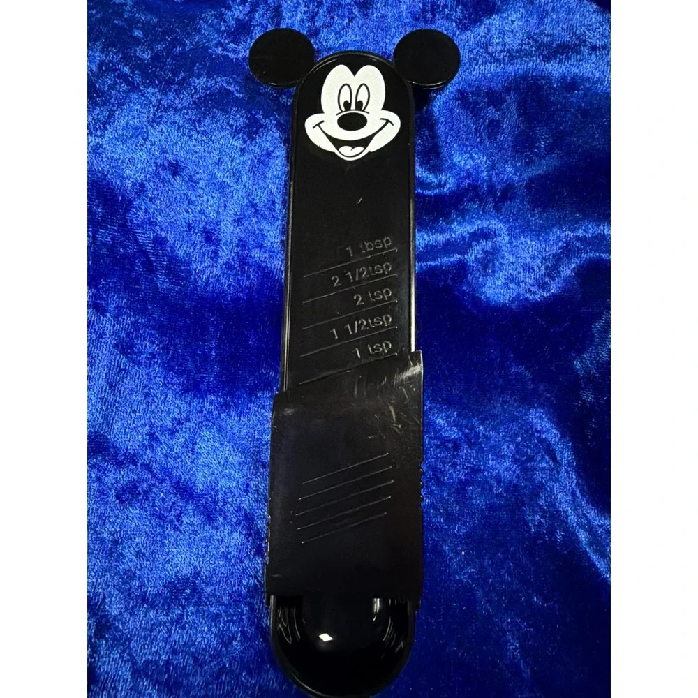 Disney Culinary Mickey Mouse Adjustable Measuring Spoon Black Plastic 1tsp-1tbsp